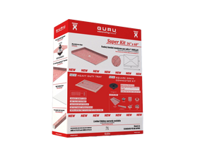 GURU SUPERKIT SQUARE 36" X 60" CENTER ABS WITHOUT DRAIN