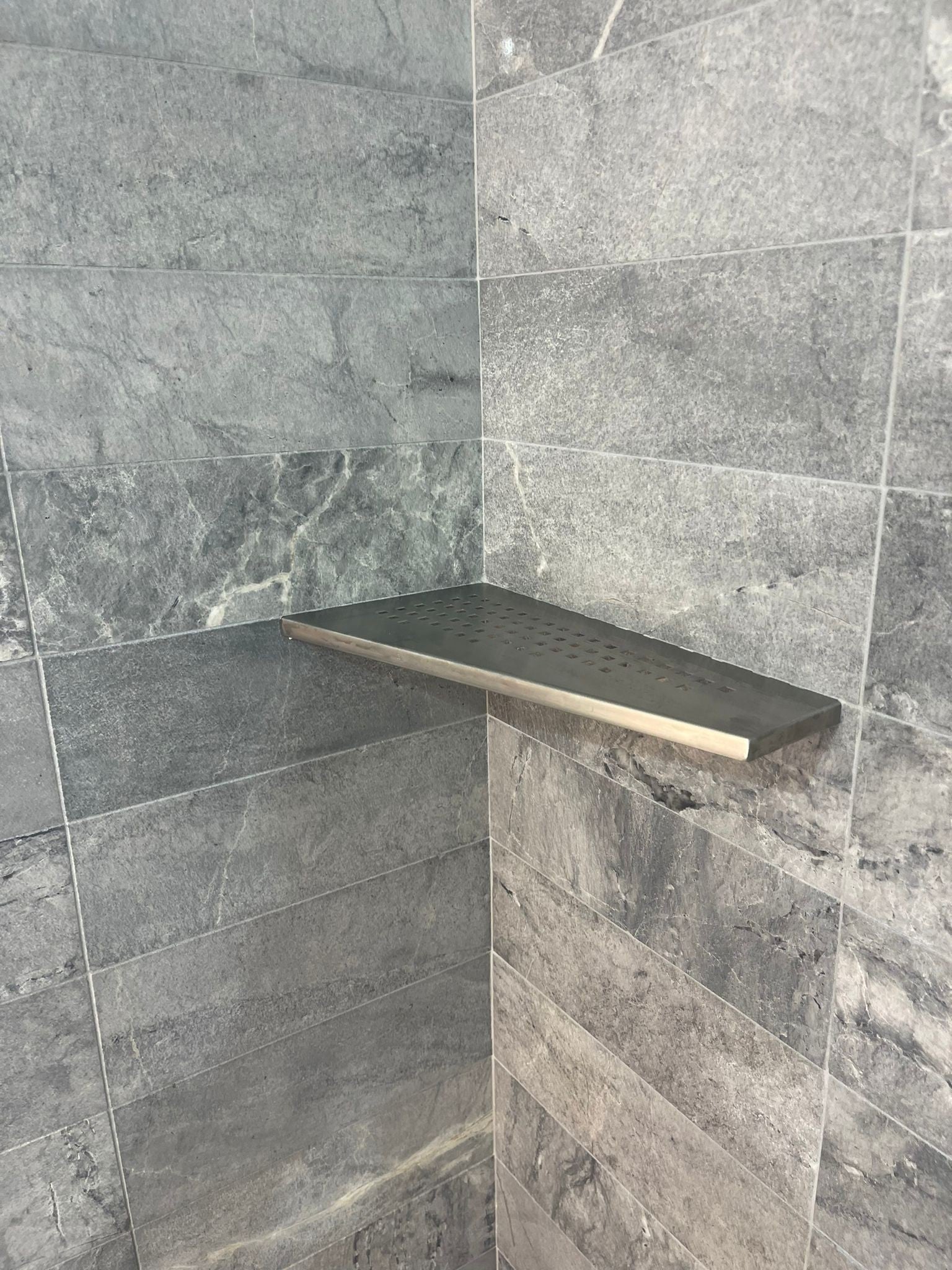 Evolux Plus Trapezoid Asim Shower Shelf - Stainless Steel
