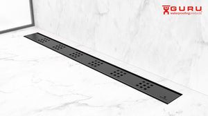 GURU LINEAR DRAIN & STRAINER PLUS NERO 24"