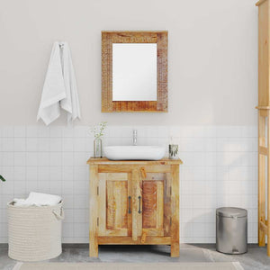 Bathroom Furniture Set Various Natural Wood Shades Solid Mango Wood