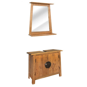 Bathroom Furniture Set Natural wood Solid pine wood Medium