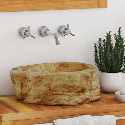 Sink 17.7"x13.8"x5.9" Fossil Stone Cream