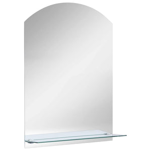 Wall Mirror Transparent Tempered Glass 7.9 x 15.7 in
