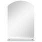 Wall Mirror Transparent Tempered Glass 7.9 x 15.7 in