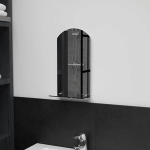 Wall Mirror Transparent Tempered Glass 7.9 x 15.7 in