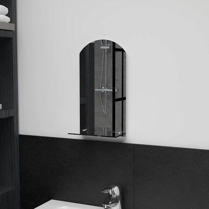 Wall Mirror Transparent Tempered Glass 7.9 x 15.7 in