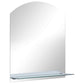 Wall Mirror Transparent Toughened Glass 11.8 x 19.7 in