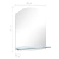 Wall Mirror Transparent Toughened Glass 11.8 x 19.7 in
