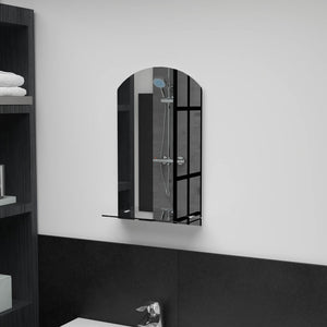 Wall Mirror Transparent Toughened Glass 11.8 x 19.7 in