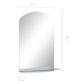 Wall Mirror Clear Toughened glass 15.7x23.6 in Wall mounting