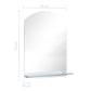Wall Mirror Clear Toughened glass 19.7 x 27.6 in Mirror