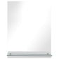 Wall Mirror Transparent Tempered Glass 7.9 x 15.7 in Mirror
