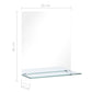 Wall Mirror Transparent Tempered Glass 7.9 x 15.7 in Mirror