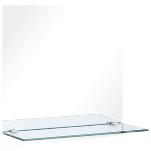 Wall Mirror Transparent Tempered Glass 11.8 x 11.8 in