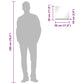 Wall Mirror Transparent Tempered Glass 11.8 x 11.8 in