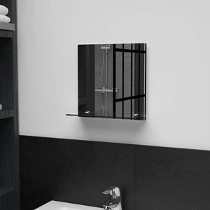 Wall Mirror Transparent Tempered Glass 11.8 x 11.8 in