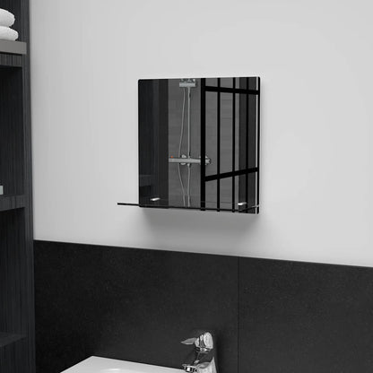 Wall Mirror Transparent Tempered Glass 11.8 x 11.8 in