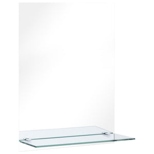 Wall Mirror Transparent Tempered Glass 11.8 x 19.7 in Wall Mirror