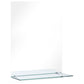 Wall Mirror Transparent Tempered Glass 15.7x23.6 in Wall mounting