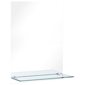 Wall Mirror Transparent Tempered Glass 15.7x23.6 in Wall mounting