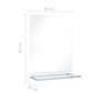 Wall Mirror Transparent Tempered Glass 15.7x23.6 in Wall mounting