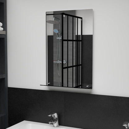Wall Mirror Transparent Tempered Glass 15.7x23.6 in Wall mounting