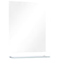 Wall Mirror Transparent Tempered Glass 19.7x23.6 in