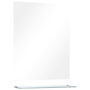 Wall Mirror Transparent Tempered Glass 19.7x23.6 in