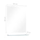 Wall Mirror Transparent Tempered Glass 19.7x23.6 in