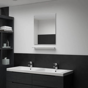 Wall Mirror Transparent Tempered Glass 19.7x23.6 in