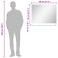 Wall Mirror See-Through Tempered glass 31.5 x 23.6 in Simple