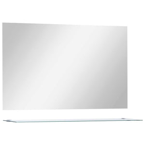 Wall Mirror Transparent Tempered Glass 39.4 x 23.6 in