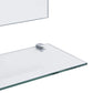 Wall Mirror Transparent Tempered Glass 39.4 x 23.6 in