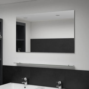 Wall Mirror Transparent Tempered Glass 39.4 x 23.6 in