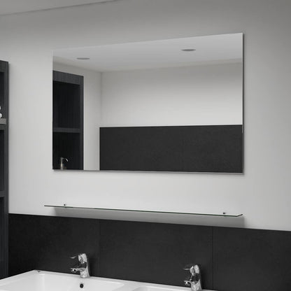 Wall Mirror Transparent Tempered Glass 39.4 x 23.6 in