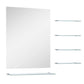 Wall Mirror Silver Tempered Glass 19.7 x 23.6 in Wall Mirror