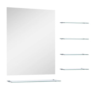 Wall Mirror Silver Tempered Glass 19.7 x 23.6 in Wall Mirror