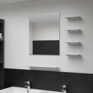 Wall Mirror Silver Tempered Glass 19.7 x 23.6 in Wall Mirror