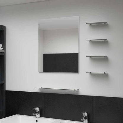 Wall Mirror Silver Tempered Glass 19.7 x 23.6 in Wall Mirror