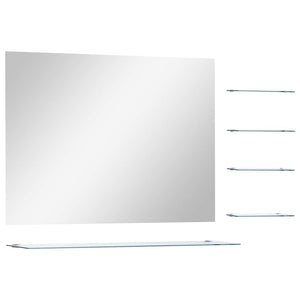 Wall Mirror Silver Tempered glass 31.5 x 23.6 in Storage