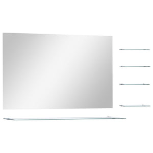 Wall Mirror Silver Tempered Glass 39.4 x 23.6 in Wall Mirror