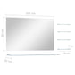 Wall Mirror Silver Tempered Glass 39.4 x 23.6 in Wall Mirror