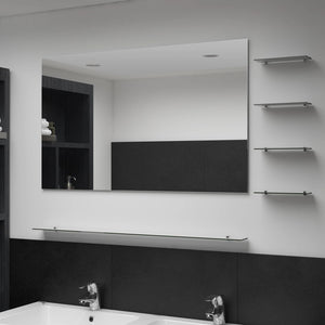 Wall Mirror Silver Tempered Glass 39.4 x 23.6 in Wall Mirror