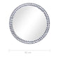 Wall Mirror Silver Acrylic Crystal, Tempered Glass 23.6 in Diameter