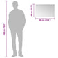 Wall Mirror Transparent Glass Medium Mirror Wall Mirror