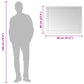Wall Mirror Transparent Glass 31.5 x 23.6 in Minimalistic