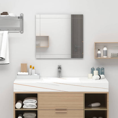 Wall Mirror Transparent Glass 31.5 x 23.6 in Minimalistic