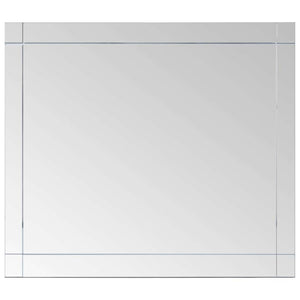 Wall Mirror Silver Glass 39.4 x 23.6 in Wall Mounting