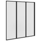 Shower Bath Screen Wall 55.5 x 52.0" 3 Panels Foldable