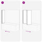 Shower Bath Screen Wall 55.5 x 52.0" 3 Panels Foldable
